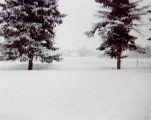 Winter of 1986 During Snowstorm